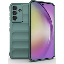 Mobigear Bumpy Samsung Galaxy A56 Hülle Flexibles TPU Backcover - Dark Green