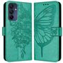 Mobigear Butterfly Samsung Galaxy A16 Hülle Klapphülle Geldbörse - Grün