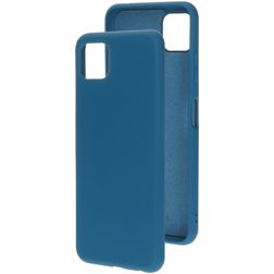 Mobiparts Samsung Galaxy A22 5G Silikon Hülle Backcover - Blueberry Blue