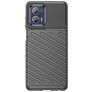 Mobigear Groove Motorola Moto G73 5G Hülle Flexibles TPU Backcover - Schwarz