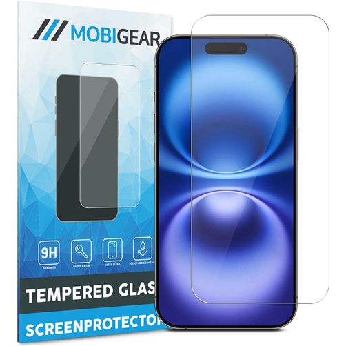 Mobigear iPhone 16 Plus Panzerglas Gehärtetes Glas Displayschutz - Hüllenfreundlich