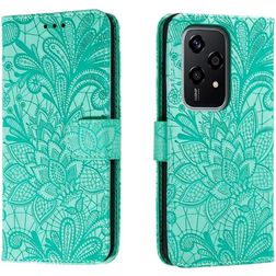 Mobigear Flowers HONOR 200 Lite Hülle Klapphülle Geldbörse - Grün