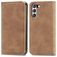 Mobigear Retro Slim Samsung Galaxy S21 FE Hülle Klapphülle Geldbörse - Braun