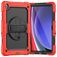 Mobigear SureGrip Xtreme Samsung Galaxy Tab A11 Plus Hülle Kunststoff / Silikon Backcover + Schultergurt + Ständer - Rot