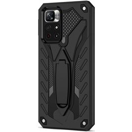 Mobigear Armor Stand POCO M4 Pro 5G Hülle Hardcase Backcover Stoßfest mit Ständer - Schwarz
