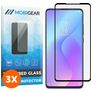 Mobigear Premium Xiaomi Mi 9T Panzerglas Gehärtetes Glas Displayschutz - Hüllenfreundlich - Schwarz (3er Pack)