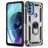 Mobigear Armor Ring Motorola Moto G71 5G Hülle Hardcase Backcover Stoßfest mit Ringhalter - Silber