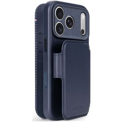 Decoded Detachable Wallet iPhone 18 Pro MagSafe Hülle Echtes Leder Abnehmbare 2in1 Klapphülle Geldbörse - Midnight Blue