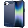 Mobigear Brushed Slim iPhone 17e Hülle Flexibles TPU Backcover - Blau
