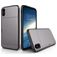 Mobigear Card iPhone XS Hülle Hardcase Backcover Stoßfest mit Kartenhalter - Grau