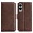 Mobigear Slim Magnet Samsung Galaxy S25 Edge Hülle Klapphülle Geldbörse - Braun