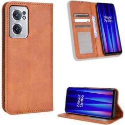 Mobigear Sensation OnePlus Nord CE 2 Klapphülle Portemonnaie - Braun