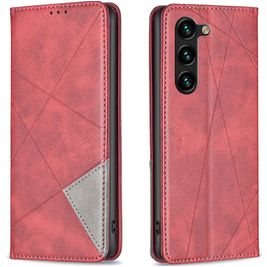 Mobigear Rhombus Slim Samsung Galaxy S24 Plus Hülle Klapphülle - Rot