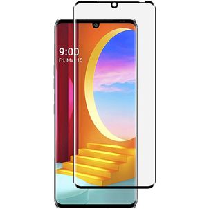 Mobigear Curved LG Velvet Panzerglas Gehärtetes Glas Displayschutz - Hüllenfreundlich - Schwarz