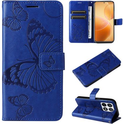 Mobigear Butterfly Xiaomi 14T Pro Klapphülle Portemonnaie - Blau