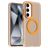 Mobigear Shockproof Samsung Galaxy S24 FE MagSafe Hülle Hardcase Backcover - Orange