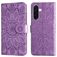 Mobigear Sunflower Samsung Galaxy A37 Hülle Klapphülle Geldbörse - Lila