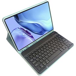 Mobigear Keys iPad 10 (2022) Hülle QWERTY Bluetooth Tastatur Klapphülle + Stifthalter - Grün