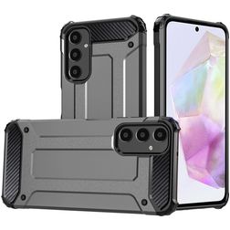 Mobigear Outdoor Samsung Galaxy A35 Hülle Hardcase Backcover Stoßfest - Grau