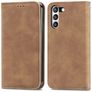 Mobigear Retro Slim Samsung Galaxy S21 FE Hülle Klapphülle Geldbörse - Braun