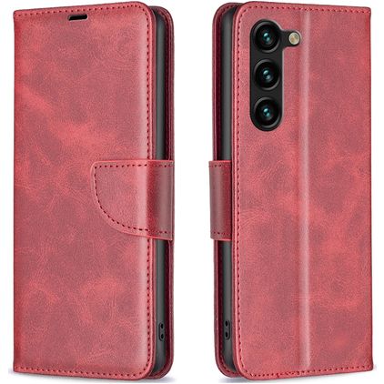 Mobigear Excellent Samsung Galaxy S24 Plus Hülle Klapphülle Geldbörse - Rot