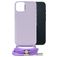 Mobilize Lanyard Gelly iPhone 14 Flexibles TPU Handykette - Pastel Purple