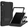 Xccess Survivor Essential Samsung Galaxy Tab S9 FE Plus Hülle Kunststoff,Silikon Backcover + Ständer - Schwarz