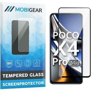 Mobigear Premium POCO X4 Pro 5G Panzerglas Gehärtetes Glas Displayschutz - Hüllenfreundlich - Schwarz