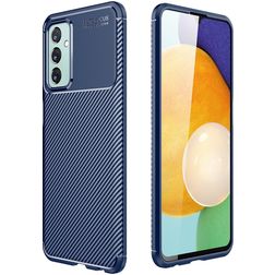 Mobigear Racing Samsung Galaxy M23 Hülle Flexibles TPU Backcover - Blau