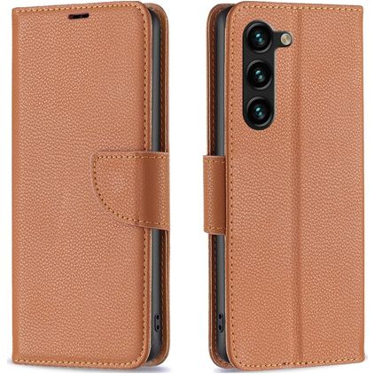 Mobigear Excellent Samsung Galaxy S23 Plus Hülle Klapphülle Geldbörse - Braun
