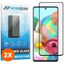 Mobigear Premium Samsung Galaxy A71 Panzerglas Gehärtetes Glas Displayschutz - Hüllenfreundlich - Schwarz (2er Pack)
