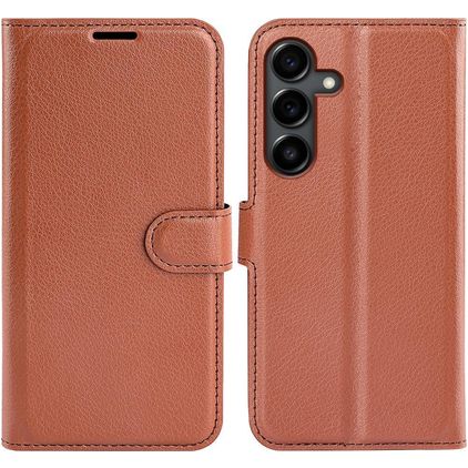 Mobigear Classic Samsung Galaxy S25 FE Hülle Klapphülle Geldbörse - Braun