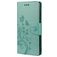 Mobigear Flowers Samsung Galaxy A33 Hülle Klapphülle Geldbörse - Türkis