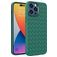 Mobigear Woven iPhone 14 Pro Max Hülle Flexibles TPU Backcover - Grün