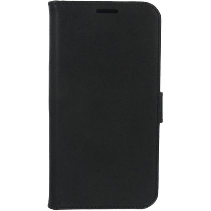 Valenta Classic iPhone 12 Mini Hülle Echtes Leder Klapphülle Geldbörse - Schwarz