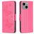 Mobigear Butterfly iPhone 15 Plus Hülle Klapphülle Geldbörse - Magenta
