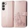 Mobigear Clover Samsung Galaxy A54 Hülle Klapphülle Geldbörse - Roségold