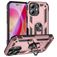 Mobigear Armor Ring iPhone 16 Hülle Hardcase Backcover Stoßfest mit Ringhalter - Roségold