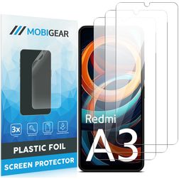 Mobigear Xiaomi Redmi A3 Displayschutz Schutzfolie - Hüllenfreundlich (3er Pack)