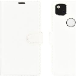 Mobigear Classic Google Pixel 4a Hülle Klapphülle Geldbörse - Weiß