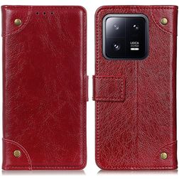 Mobigear Ranch Xiaomi 13 Hülle Klapphülle Geldbörse - Weinrot
