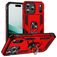 Mobigear Armor Ring iPhone Air Hülle Hardcase Backcover Stoßfest mit Ringhalter - Rot