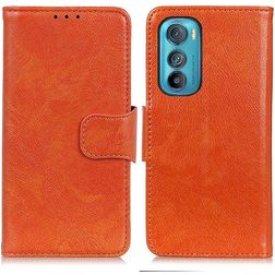 Mobigear Classy Motorola Edge 30 Hülle Klapphülle Geldbörse - Orange
