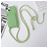 Mobigear Lanyard Card iPhone 15 Plus Silikon Handykette mit Kartenhalter - Grün