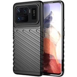 Mobigear Groove Xiaomi Mi 11 Ultra Hülle Flexibles TPU Backcover - Schwarz