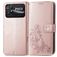 Mobigear Clover POCO C40 Hülle Klapphülle Geldbörse - Roségold