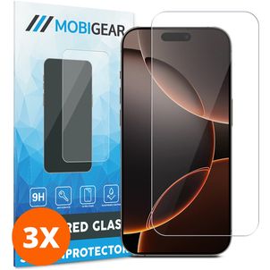 Mobigear iPhone 16 Pro Max Panzerglas Gehärtetes Glas Displayschutz - Hüllenfreundlich (3er Pack)