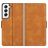 Mobigear Slim Magnet Samsung Galaxy S22 Hülle Klapphülle Geldbörse - Cognac