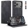 Caseme 013 iPhone 17 Pro Max Hülle Klapphülle Geldbörse - Schwarz