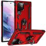 Mobigear Armor Ring Samsung Galaxy S22 Ultra Hülle Hardcase Backcover Stoßfest mit Ringhalter - Rot